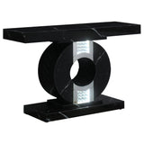 Geometric Console Table With LED Lighting Black - 953480 Pie's Variety Store