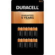 Duracell - CopperTop 9V Alkaline Batteries 8pk- Long Lasting