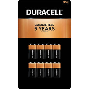 Duracell - CopperTop 9V Alkaline Batteries 8pk- Long Lasting