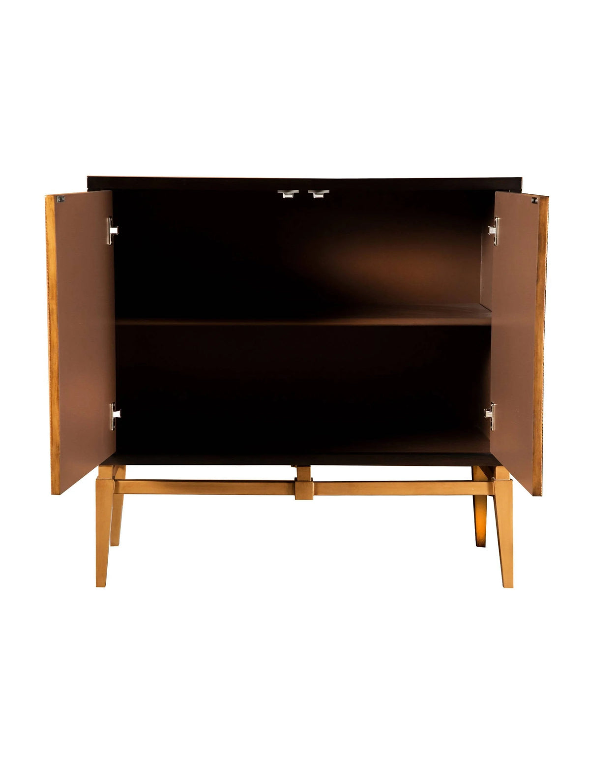 Sunburst 2-Door Accent Cabinet Brown And Antique Gold - 953496 Pie's Variety Store