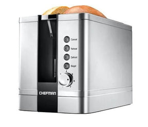 Chefman 2-Slice Pop-Up Stainless Steel Toaster w/ 7 Shade Settings