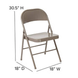 HERCULES Series Double Braced Black Metal Folding Chair Set of 2 [BD-F002-BK-GG] Pie's Variety Store
