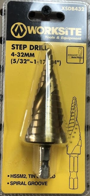 Worksite - Step Drill Bit - Size - 4-32mm