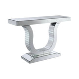 Console Table With U-Shaped Base Clear Mirror - 930010 Pie's Variety Store