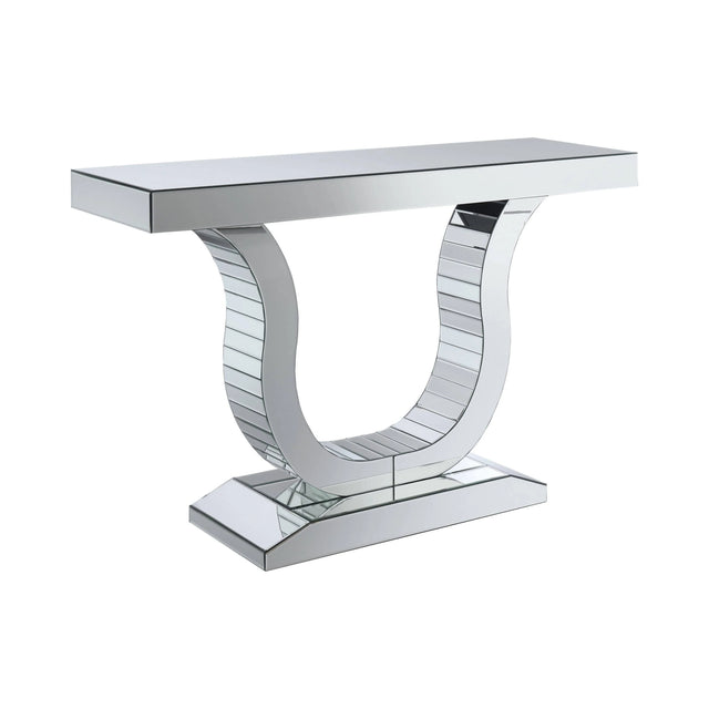 Console Table With U-Shaped Base Clear Mirror - 930010 Pie's Variety Store