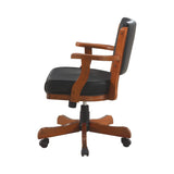 Mitchell Upholstered Game Chair Chestnut And Black - 100202 Pie's Variety Store