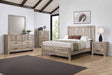 Adelaide Queen Wood Panel Bed Rustic Oak 4PC Set - SET4PC223101Q Pie's Variety Store