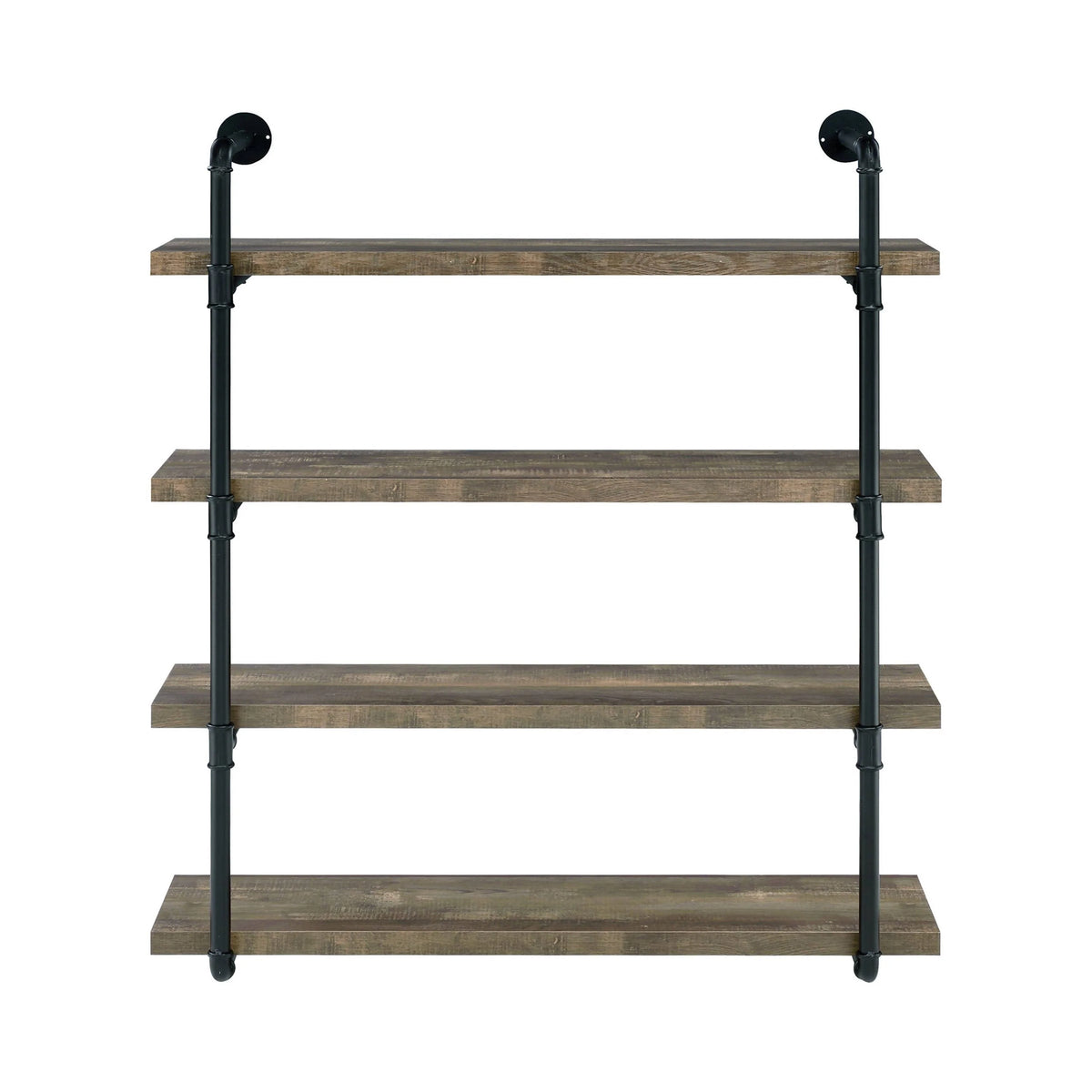 40-Inch Wall Shelf Black And Rustic Oak - 804417 Pie's Variety Store