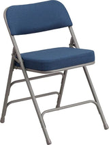 HERCULES Series Premium Curved Triple Braced & Double Hinged Burgundy Fabric Metal Folding Chair [AW-MC320AF-BG-GG] Pie's Variety Store