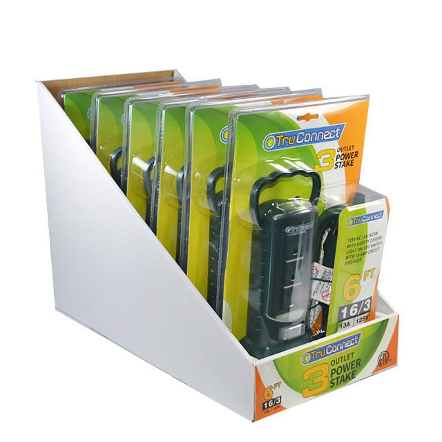 Truconnect 3 Outlet Weatherproof Outdoor Power Stake/6 Feet Cord