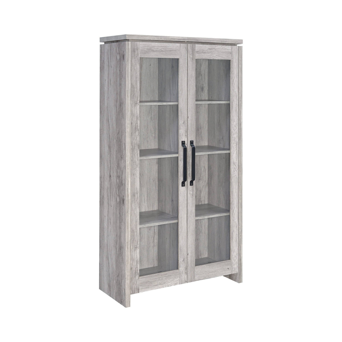 2-Door Tall Cabinet Grey Driftwood - 950783 Pie's Variety Store