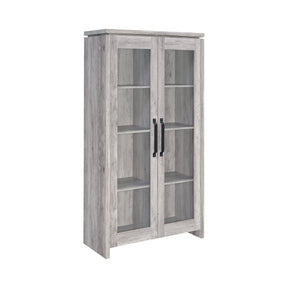 2-Door Tall Cabinet Grey Driftwood - 950783 Pie's Variety Store