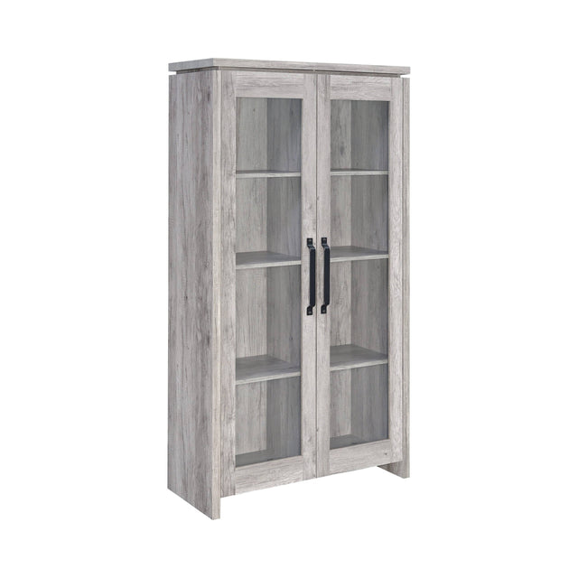 2-Door Tall Cabinet Grey Driftwood - 950783 Pie's Variety Store
