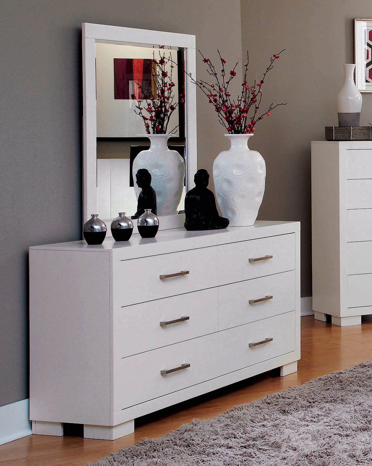 Jessica 6-Drawer Dresser White - 202993 Pie's Variety Store