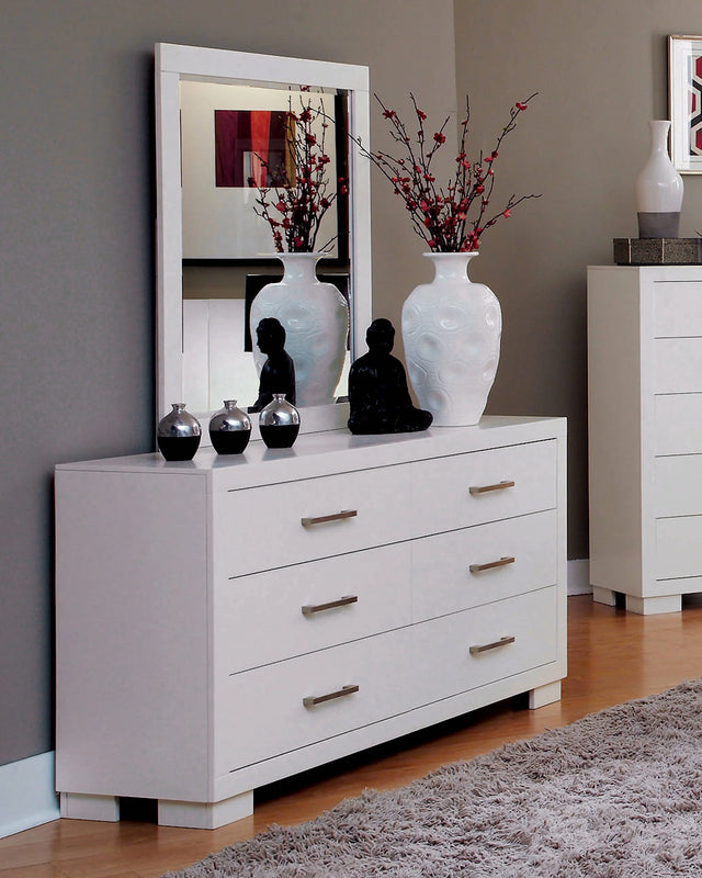 Jessica 6-Drawer Dresser White - 202993 Pie's Variety Store