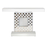 Checkerboard Square Base Console Table Silver - 953242 Pie's Variety Store