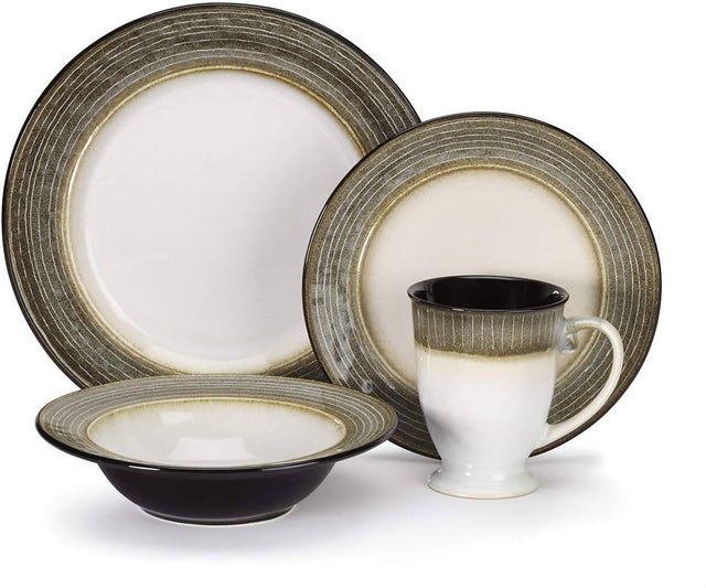 Cuisinart Stoneware Loire Collection 16-Piece Dinnerware Set - CU-CDST1-S4HG Elegant AccScents