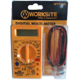 Worksite Digital Voltmeter Ammeter Ohmmeter Multimeter Volt AC DC Tester. Easy to operate