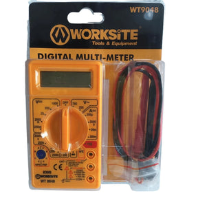 Worksite Digital Voltmeter Ammeter Ohmmeter Multimeter Volt AC DC Tester. Easy to operate