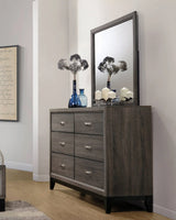 Watson Queen Bed Grey Oak And Black 4PC Set - SET4PC212421Q Pie's Variety Store