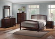 Tia Queen Bed With Slatted Headboard Cappuccino 4PC Set - SET4PC202081Q Pie's Variety Store