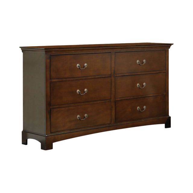Tatiana 6-Drawer Dresser Warm Brown - 202393 Pie's Variety Store