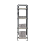 Delray 4-Tier Open Shelving Bookcase Grey Driftwood And Black - 804406 Pie's Variety Store