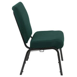 Advantage 20.5 in. Hunter Green Molded Foam Church Chair with Book Rack [PCCF-102-BR] Pie's Variety Store