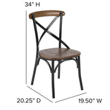 Advantage Dark Driftwood X-Back Chair [X-BACK-BURDRIFT] Pie's Variety Store