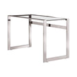 Hader Glass Top Writing Desk Chrome this desk is the ideal piece in a contemporary commercial or home office. - 800746 Pie's Variety Store