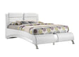Full Upholstered Platform Bed Glossy White - 300345F Pie's Variety Store