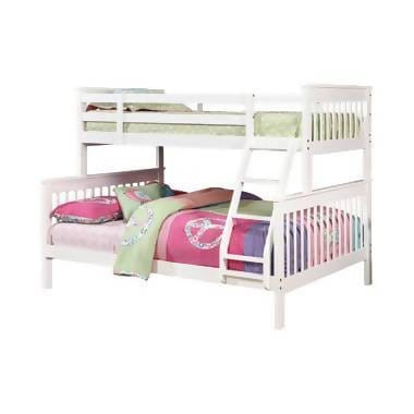 Chapman Twin Over Full Bunk Bed White - 460260 A-Z Store Nadia