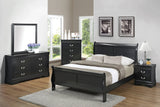 Louis Philippe Queen Panel Sleigh Bed Black - 212411Q Pie's Variety Store