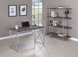 Grimma 4-Shelf Bookcase Rustic Grey Herringbone - 802613 Pie's Variety Store