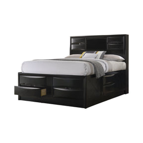 Briana Eastern King Platform Storage Bed Black - 202701KE Pie's Variety Store
