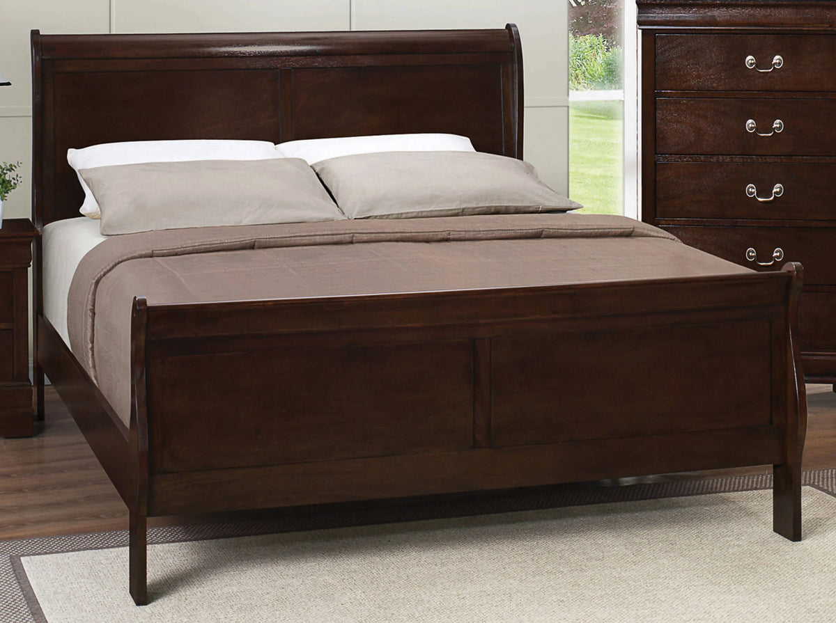Louis Philippe Eastern King Sleigh Headboard Cappuccino - 202411KEH Pie's Variety Store