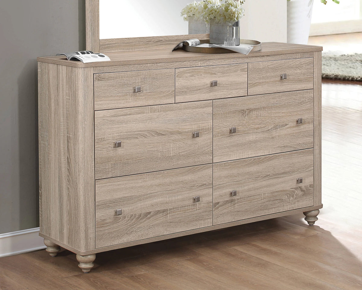 Wenham Queen Panel Bed Natural Oak 4PC Set - SET4PC205461Q Pie's Variety Store