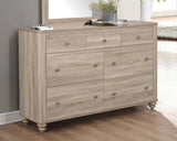 Wenham Queen Panel Bed Natural Oak 4PC Set - SET4PC205461Q Pie's Variety Store