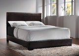 Conner Queen Upholstered Panel Bed Black And Dark Brown - 300261Q Pie's Variety Store