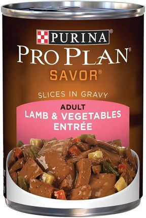 Purina Pro Plan SAVOR Adult Lamb & Vegetables Entrée Slices In Gravy Wet Dog Food - 03810002675 Pie's Variety Store