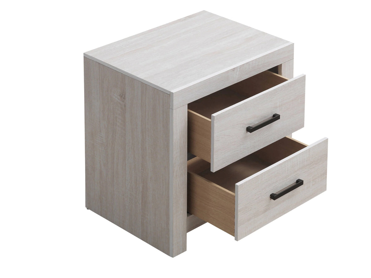 Marion 2-Drawer Nightstand Coastal White - 207052 Pie's Variety Store