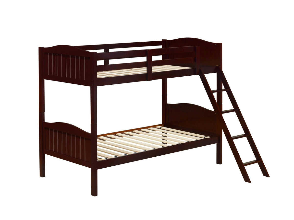Littleton Twin/Twin Bunk Bed With Ladder Espresso - 405053BRN A-Z Store Nadia