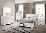 Miranda Eastern King 2-Drawer Storage Bed White - 205111KE Pie's Variety Store