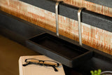 Purston Writing Desk With Hidden Storage Black And Brass - 991022 Pie's Variety Store