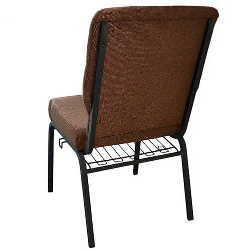 Advantage Navy Church Chair with Book Rack 18.5 in. Wide [PCHT185-101-BR] Pie's Variety Store